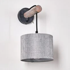 Adelboden Wandleuchte Holz Dunkel, Schwarz, 1-flammig -Lampe Verkäufe adelboden wandleuchte h3328286 12