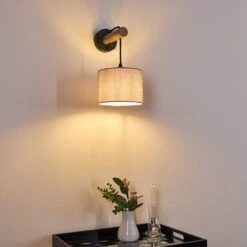 Adelboden Wandleuchte Holz Dunkel, Schwarz, 1-flammig -Lampe Verkäufe adelboden wandleuchte h3328286 14