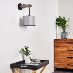 Adelboden Wandleuchte Holz Dunkel, Schwarz, 1-flammig -Lampe Verkäufe adelboden wandleuchte h3328286 15