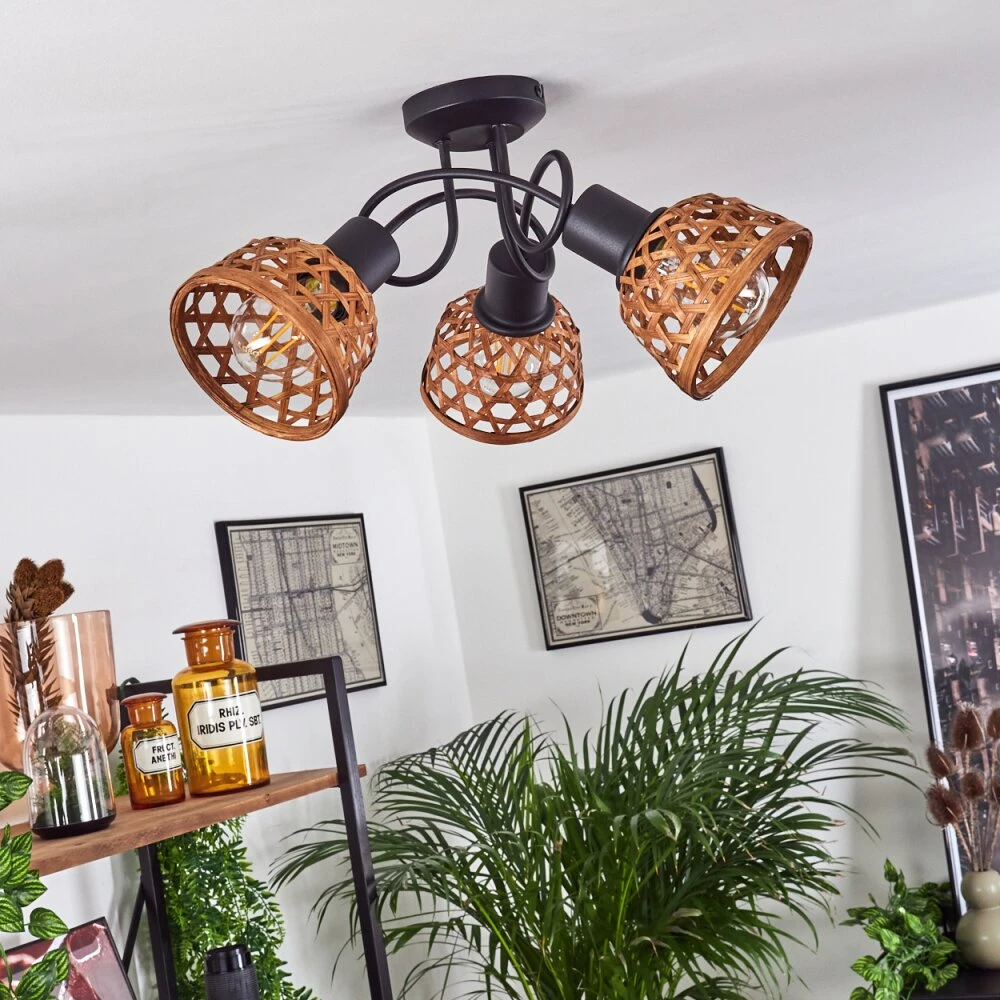 Aeschi Deckenleuchte Schwarz, 3-flammig 4 Aeschi Deckenleuchte Schwarz, 3-flammig – Bild 2