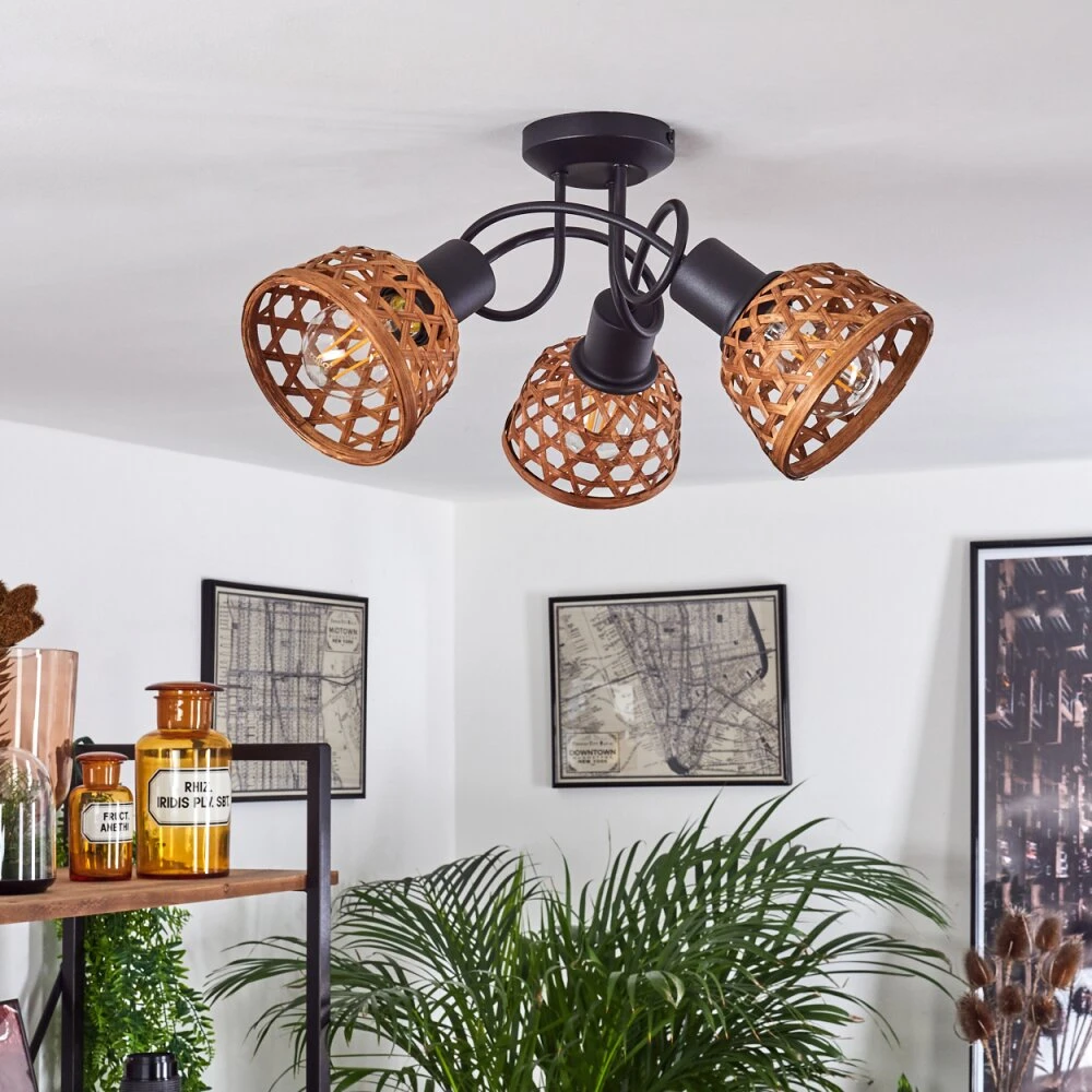 Aeschi Deckenleuchte Schwarz, 3-flammig 12 Aeschi Deckenleuchte Schwarz, 3-flammig – Bild 10