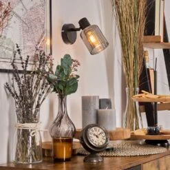 Aggebo Wandleuchte Glas 8 Cm Schwarz, 1-flammig -Lampe Verkäufe aggebo wandleuchte glas 8 cm h3728963 8