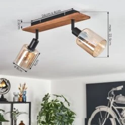 Aggebu Deckenleuchte Glas 8 Cm Naturfarben, Schwarz, 2-flammig -Lampe Verkäufe aggebu deckenleuchte glas 8 cm h3729076 3