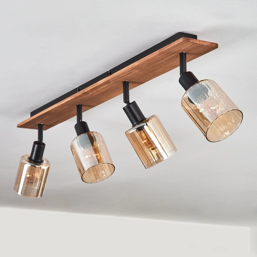 Aggebu Deckenleuchte Glas 8 Cm Naturfarben, Schwarz, 4-flammig 10 Aggebu Deckenleuchte Glas 8 Cm Naturfarben, Schwarz, 4-flammig – Bild 8