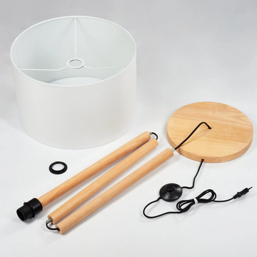 Akrema Stehleuchte Naturfarben, Schwarz, 1-flammig 7 Akrema Stehleuchte Naturfarben, Schwarz, 1-flammig – Bild 5