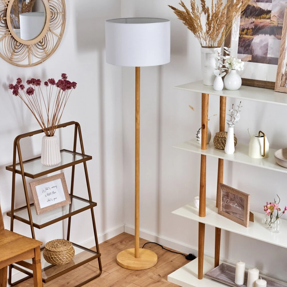 Akrema Stehleuchte Naturfarben, Schwarz, 1-flammig 11 Akrema Stehleuchte Naturfarben, Schwarz, 1-flammig – Bild 9