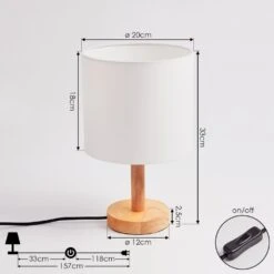 Akrema Tischleuchte Naturfarben, Schwarz, 1-flammig -Lampe Verkäufe akrema tischleuchte h3455128 3
