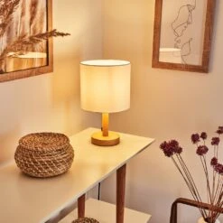 Akrema Tischleuchte Naturfarben, Schwarz, 1-flammig -Lampe Verkäufe akrema tischleuchte h3455128 6