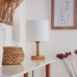 Akrema Tischleuchte Naturfarben, Schwarz, 1-flammig -Lampe Verkäufe akrema tischleuchte h3455128 9