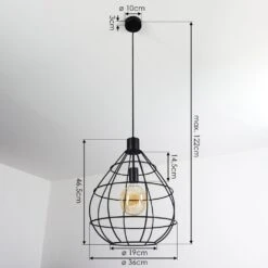 Alafe Hängeleuchte Schwarz, 1-flammig -Lampe Verkäufe alafe haengeleuchte h3402726 3