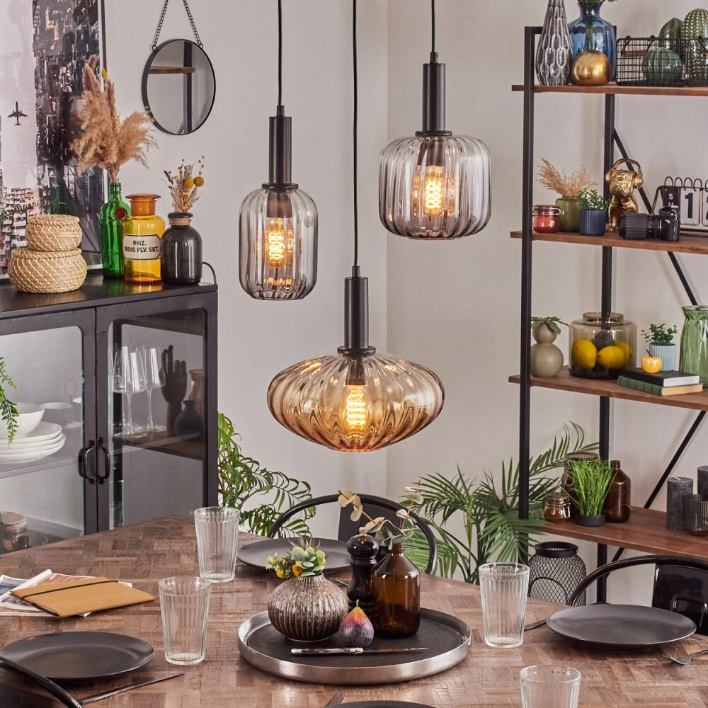 Alcofra Hängeleuchte Schwarz, 3-flammig 3 Alcofra Hängeleuchte Schwarz, 3-flammig