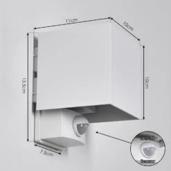 Almodofa Außenwandleuchte Weiß, 1-flammig, Bewegungsmelder -Lampe Verkäufe almodofa aussenwandleuchte h3741986 3