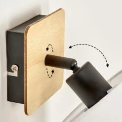 Alsen Wandleuchte Holz Hell, Schwarz, 1-flammig 19 Alsen Wandleuchte Holz Hell, Schwarz, 1-flammig -Lampe Verkäufe alsen wandleuchte h3581131 5