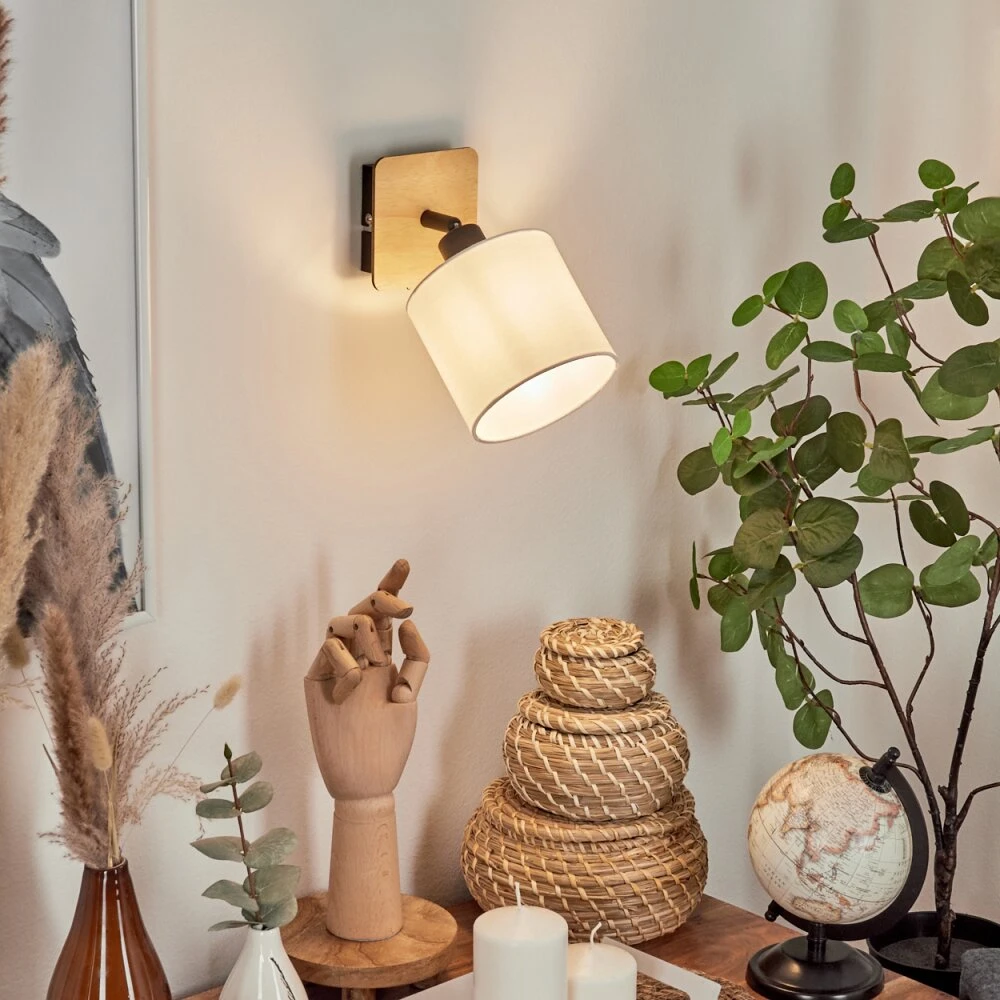 Alsen Wandleuchte Holz Hell, Schwarz, 1-flammig 11 Alsen Wandleuchte Holz Hell, Schwarz, 1-flammig – Bild 9