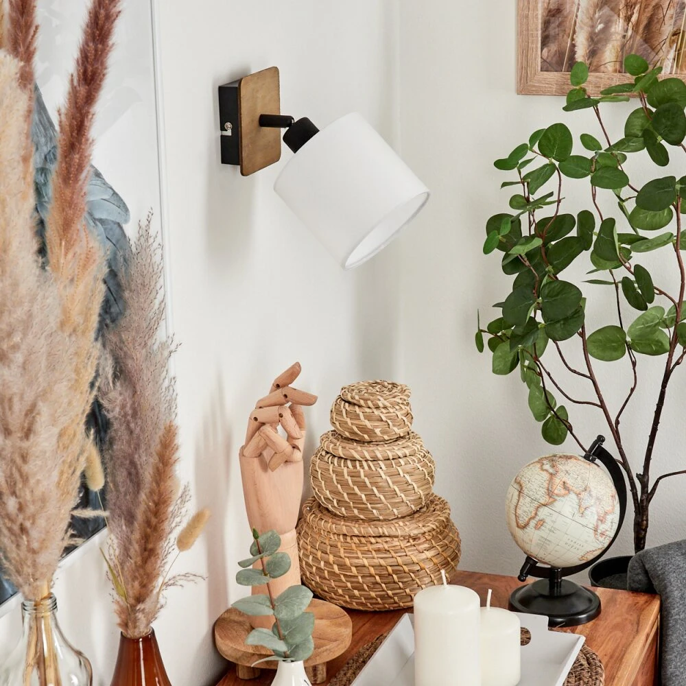 Alsen Wandleuchte Holz Dunkel, Schwarz, 1-flammig 4 Alsen Wandleuchte Holz Dunkel, Schwarz, 1-flammig – Bild 2