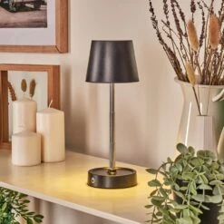 Amien Tischleuchte LED Schwarz, Silber, 1-flammig -Lampe Verkäufe amien tischleuchte h3853009 6