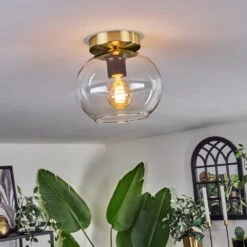 Apedo Deckenleuchte Glas 20 Cm Gold, Schwarz, 1-flammig -Lampe Verkäufe apedo deckenleuchte glas 20 cm h3771860 8