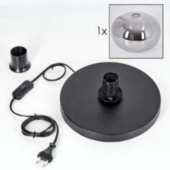 Apedo Tischleuchte Glas 30cm Schwarz, 1-flammig 18 Apedo Tischleuchte Glas 30cm Schwarz, 1-flammig -Lampe Verkäufe apedo tischleuchte glas 30cm h3780695 4