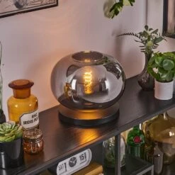 Apedo Tischleuchte Glas 30cm Schwarz, 1-flammig 20 Apedo Tischleuchte Glas 30cm Schwarz, 1-flammig -Lampe Verkäufe apedo tischleuchte glas 30cm h3780695 6