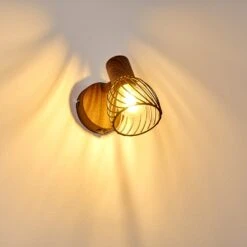 Arjen Wandleuchte Holz Dunkel, Rostfarben, 1-flammig -Lampe Verkäufe arjen wandleuchte h3336854 do1 14