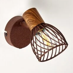 Arjen Wandleuchte Holz Dunkel, Rostfarben, 1-flammig -Lampe Verkäufe arjen wandleuchte h3336854 do1 16