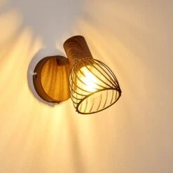 Arjen Wandleuchte Holz Dunkel, Rostfarben, 1-flammig -Lampe Verkäufe arjen wandleuchte h3336854 do1 19