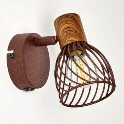 Arjen Wandleuchte Holz Dunkel, Rostfarben, 1-flammig -Lampe Verkäufe arjen wandleuchte h3336854 do1 4