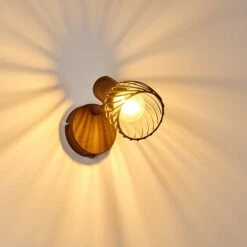 Arjen Wandleuchte Holz Dunkel, Rostfarben, 1-flammig -Lampe Verkäufe arjen wandleuchte h3336854 do1 7