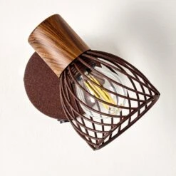 Arjen Wandleuchte Holz Dunkel, Rostfarben, 1-flammig -Lampe Verkäufe arjen wandleuchte h3336854 do1 8