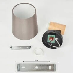 Atranco Wandleuchte Naturfarben, Schwarz, 1-flammig -Lampe Verkäufe atranco wandleuchte h3632635 4