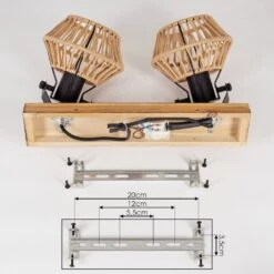 Auboncourt Deckenleuchte Naturfarben, 2-flammig -Lampe Verkäufe auboncourt deckenleuchte h3618899 4