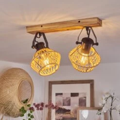 Auboncourt Deckenleuchte Naturfarben, 2-flammig -Lampe Verkäufe auboncourt deckenleuchte h3618899 8