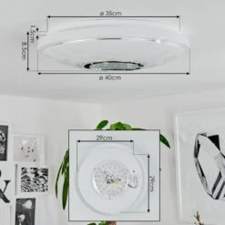 Auxerre Deckenleuchte LED Weiß, 2-flammig, Fernbedienung, Farbwechsler 16 Auxerre Deckenleuchte LED Weiß, 2-flammig, Fernbedienung, Farbwechsler -Lampe Verkäufe auxerre deckenleuchte h3560044 3