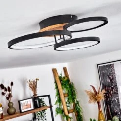 Avelal Deckenleuchte LED Braun, Holzoptik, Schwarz, 1-flammig -Lampe Verkäufe avelal deckenleuchte h3460320 4