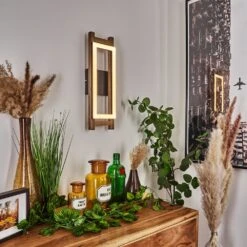 Ayajasco Wandleuchte LED Holzoptik, Naturfarben, Schwarz, 1-flammig -Lampe Verkäufe ayajasco wandleuchte h3580073 6