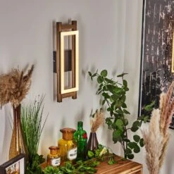 Ayajasco Wandleuchte LED Holzoptik, Naturfarben, Schwarz, 1-flammig -Lampe Verkäufe ayajasco wandleuchte h3580073 8