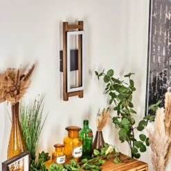 Ayajasco Wandleuchte LED Holzoptik, Naturfarben, Schwarz, 1-flammig -Lampe Verkäufe ayajasco wandleuchte h3580073 9