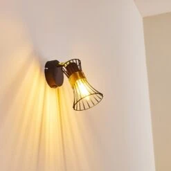 Ayen Wandleuchte Schwarz-Gold, 1-flammig 24 Ayen Wandleuchte Schwarz-Gold, 1-flammig -Lampe Verkäufe ayen wandleuchte h3283592 do1 2