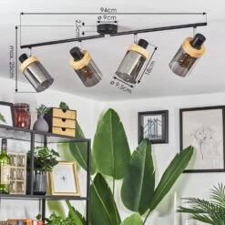 Azinhalinho Deckenleuchte Chrom, Schwarz, 4-flammig -Lampe Verkäufe azinhalinho deckenleuchte h3632796 3