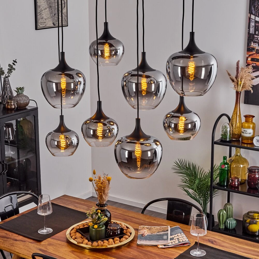 Azurara Hängeleuchte Schwarz, 8-flammig 3 Azurara Hängeleuchte Schwarz, 8-flammig