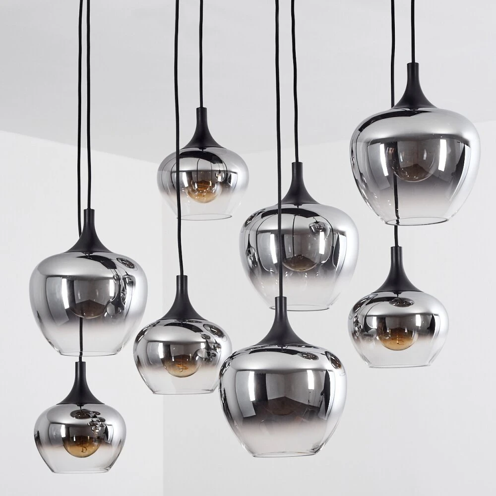 Azurara Hängeleuchte Schwarz, 8-flammig 10 Azurara Hängeleuchte Schwarz, 8-flammig – Bild 8