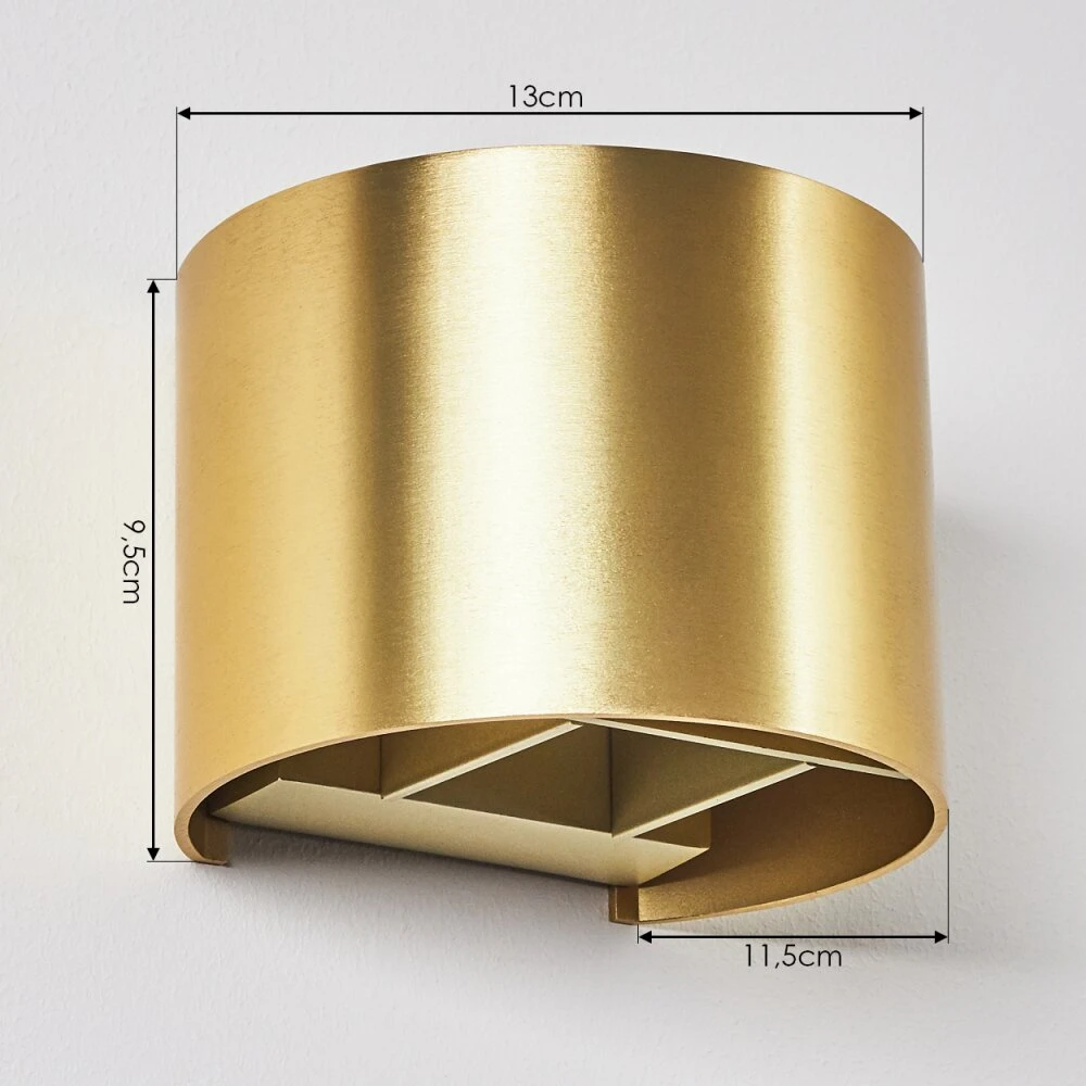 Badajoz Wandleuchte LED Gold, Messing, 1-flammig 6 Badajoz Wandleuchte LED Gold, Messing, 1-flammig – Bild 4