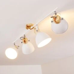 Banjul Deckenleuchte Holz Hell, Weiß, 4-flammig -Lampe Verkäufe banjul deckenleuchte h3320839 11