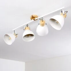Banjul Deckenleuchte Holz Hell, Weiß, 4-flammig -Lampe Verkäufe banjul deckenleuchte h3320839 12