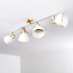 Banjul Deckenleuchte Holz Hell, Weiß, 4-flammig -Lampe Verkäufe banjul deckenleuchte h3320839 13