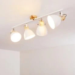 Banjul Deckenleuchte Holz Hell, Weiß, 4-flammig -Lampe Verkäufe banjul deckenleuchte h3320839 15