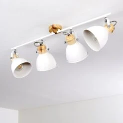 Banjul Deckenleuchte Holz Hell, Weiß, 4-flammig -Lampe Verkäufe banjul deckenleuchte h3320839 16