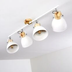 Banjul Deckenleuchte Holz Hell, Weiß, 4-flammig -Lampe Verkäufe banjul deckenleuchte h3320839 8