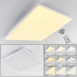 Bankura Deckenleuchte LED Weiß, 1-flammig, Fernbedienung