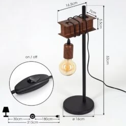 Barbengo Tischleuchte Rostfarben, Schwarz, 1-flammig -Lampe Verkäufe barbengo tischleuchte h3454688 3